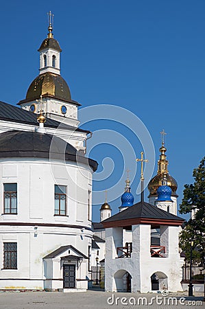 The bell tower of the exiled Uglich Bell in the Tobolsk Kremlin. Tobolsk. Russia Stock Photo